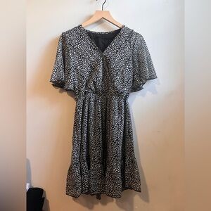 Black and White Patterned Dress size small